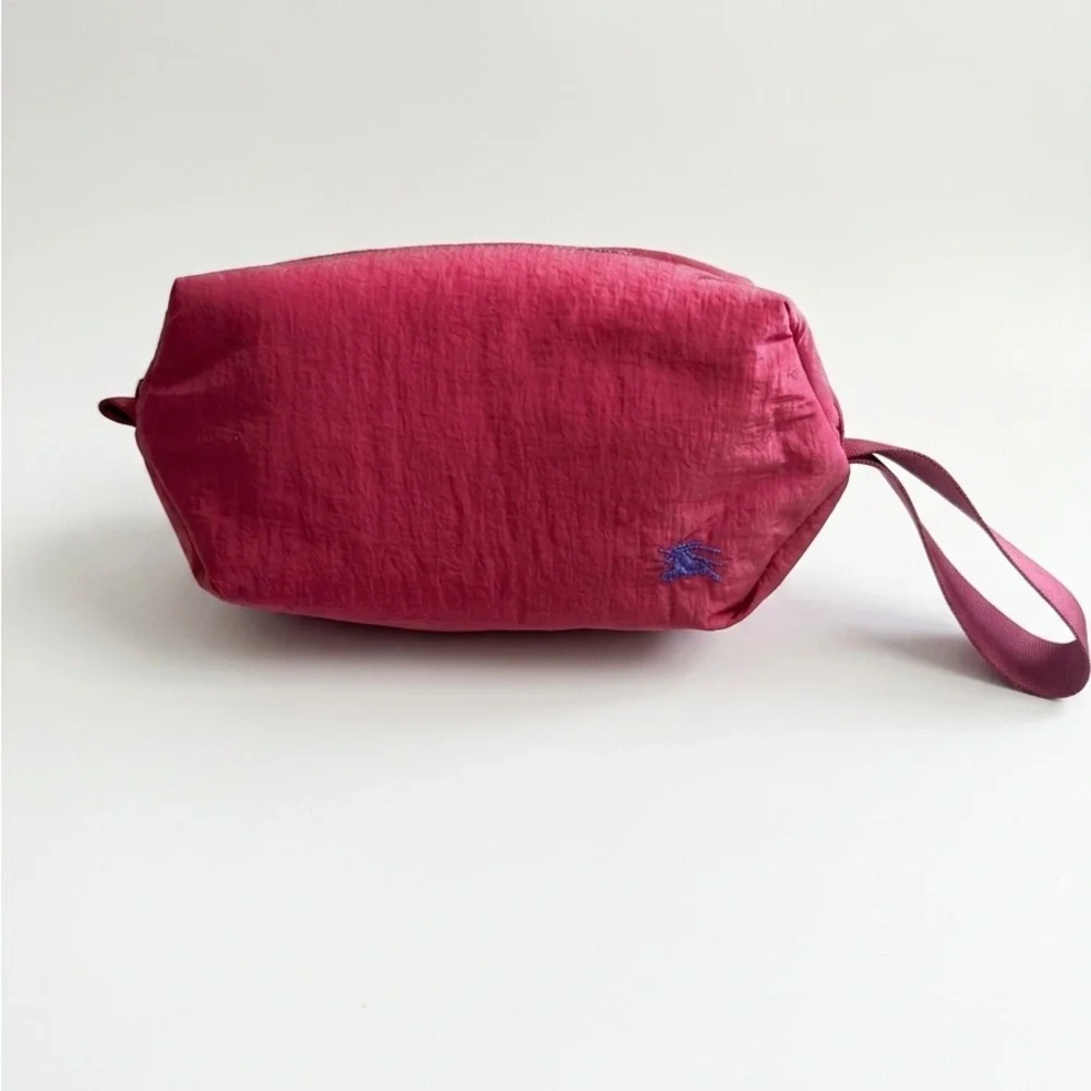 Burberry fuchsia makeup or cosmetics pouch